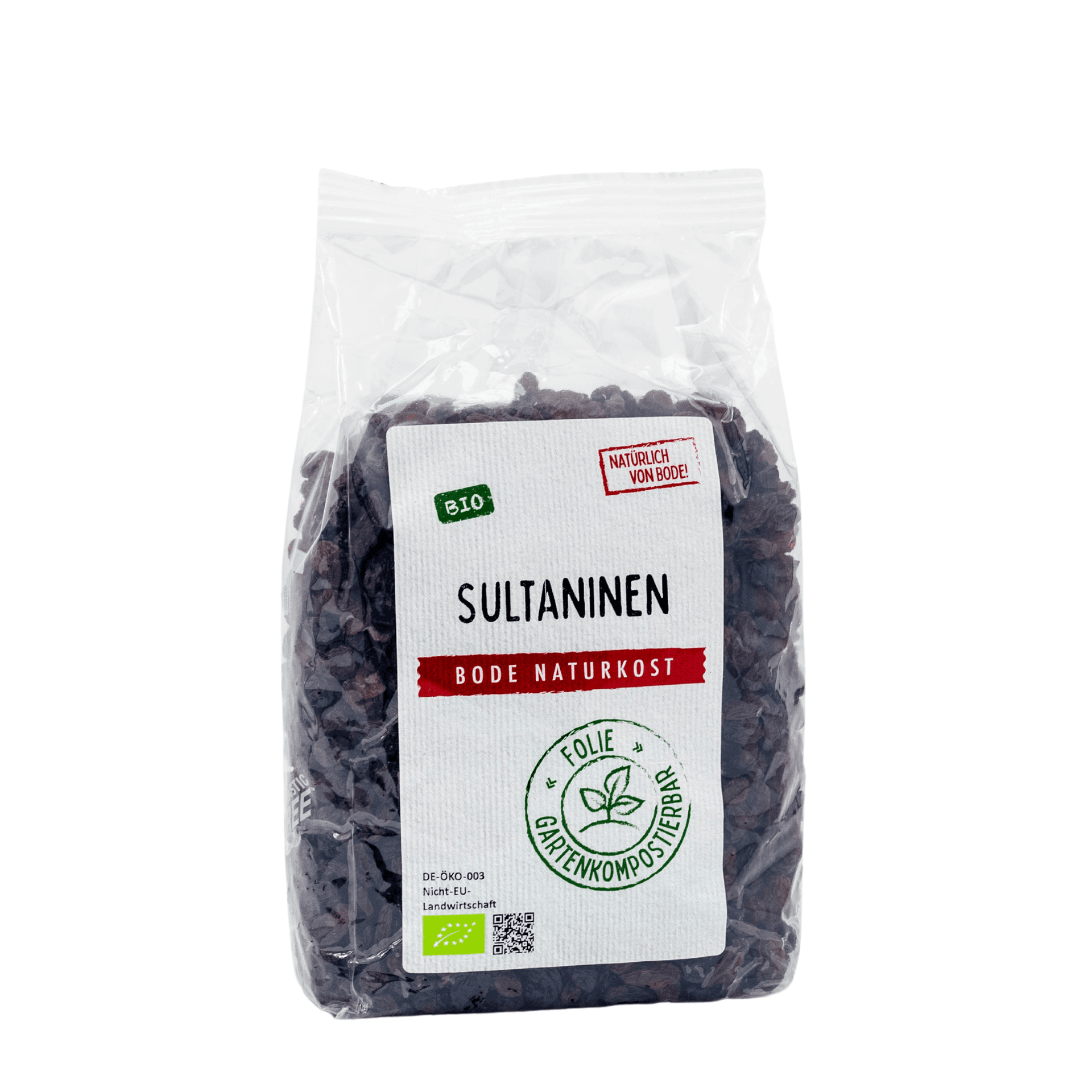 Bio sultaniny, kompostovatelný pytel 6x500g