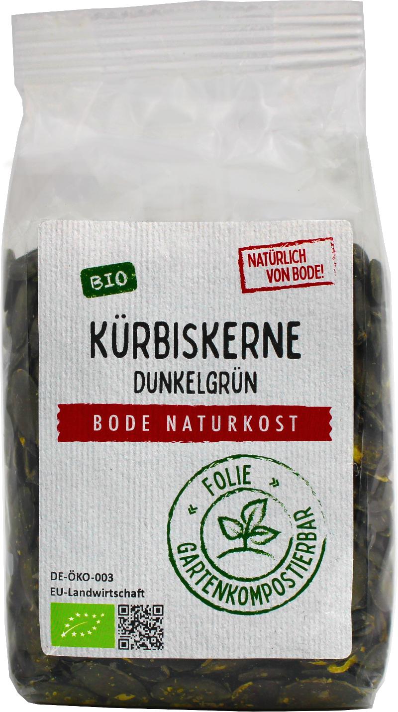 Tmave zelená dýnová semínka bio Evropa, kompostovatelný sácek 6x200g, bio
