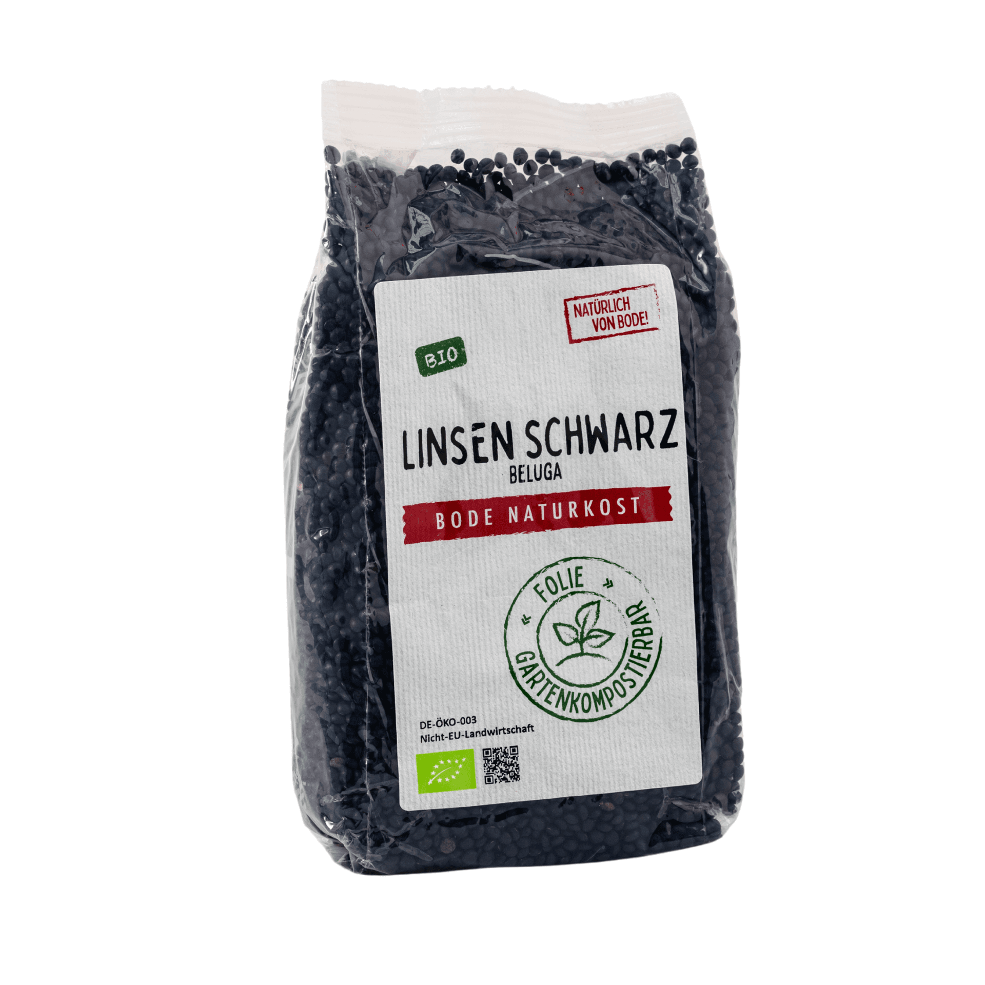 Bio cerné lentilky (Beluga), kompostovatelný pytel 6x500g