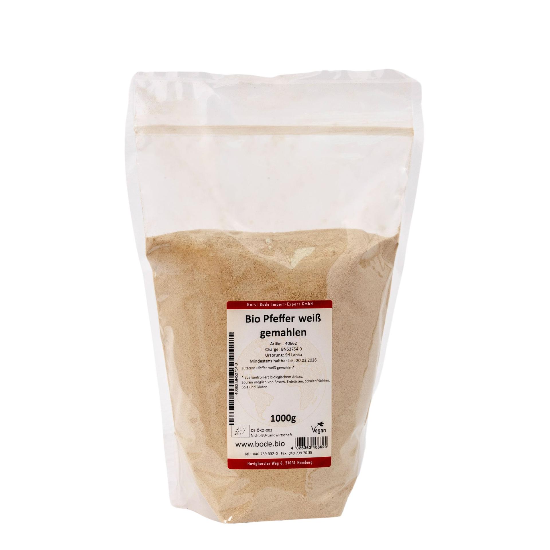 Bio mletý bílý pepr 1kg