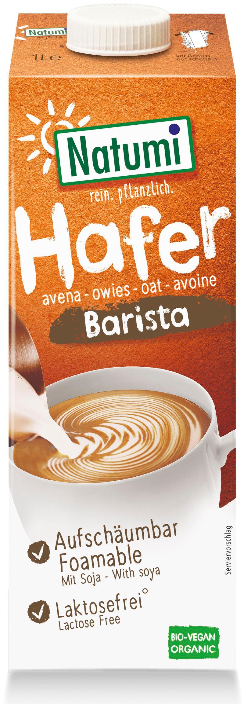Nápoj z ovsa Barista s sójou nesladený bio Natumi 8x1l