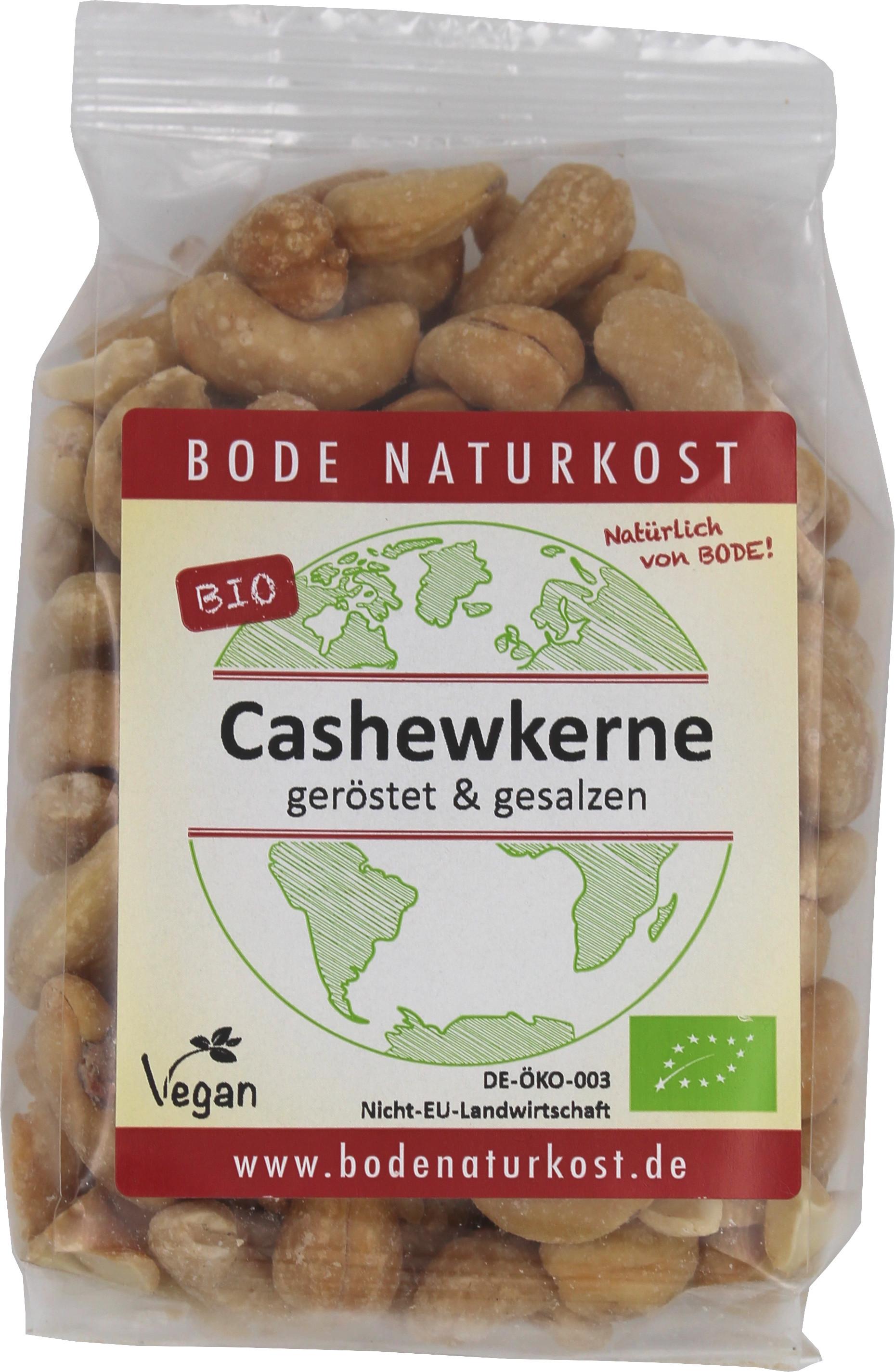 Bio praené a solené orechy cashew 6x150g