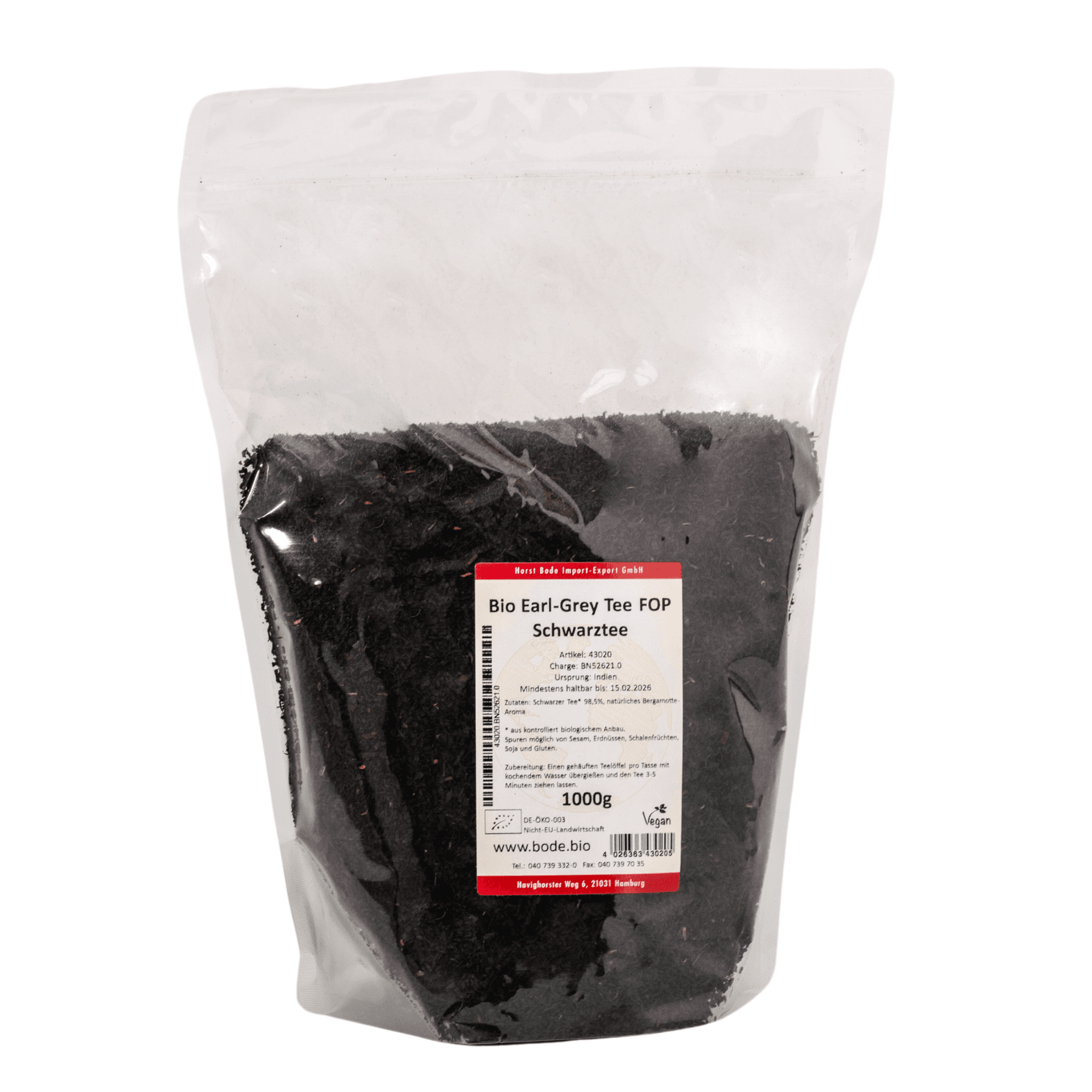 Caj Earl Grey Cerný caj bio 1kg