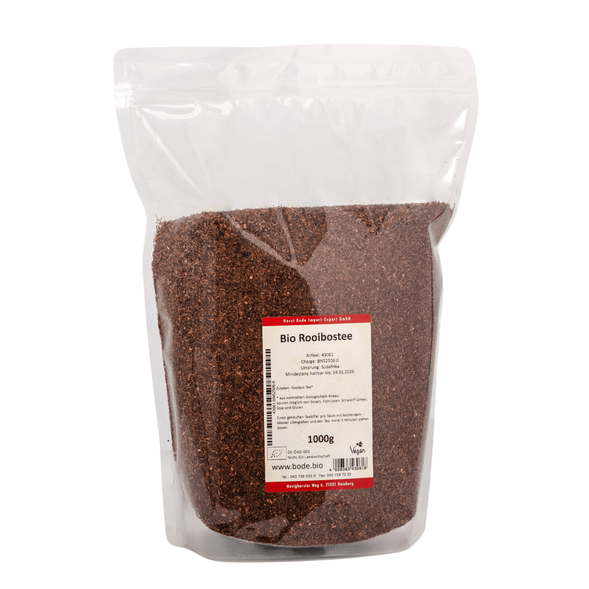 Rooibos caj Jemné rezání bio 1kg
