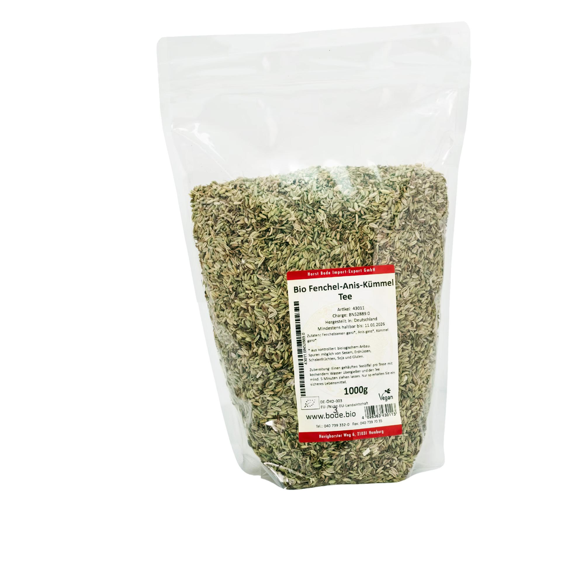 Fenchel-Anis-Kümmel čaj Bio 1kg