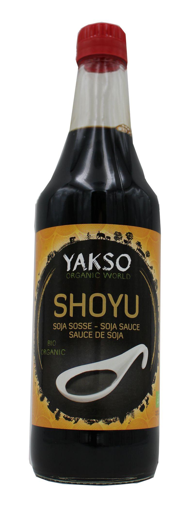 Bio omácka Shoyu z sóji v láhvi o objemu 500 ml