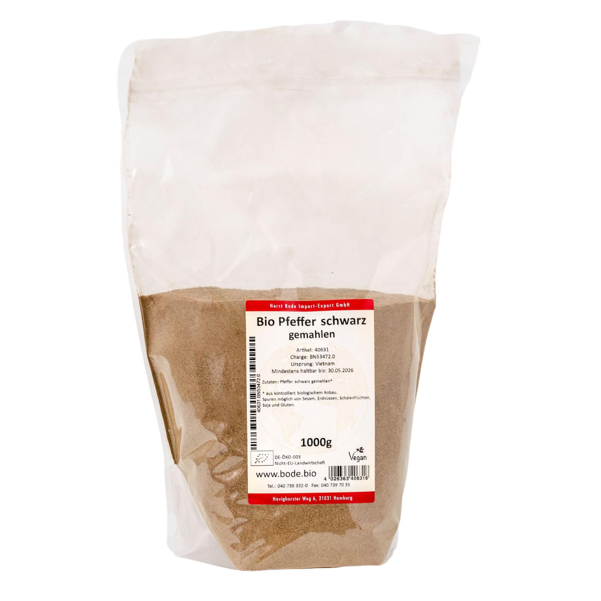 Cerný pepr mletý bio 1kg