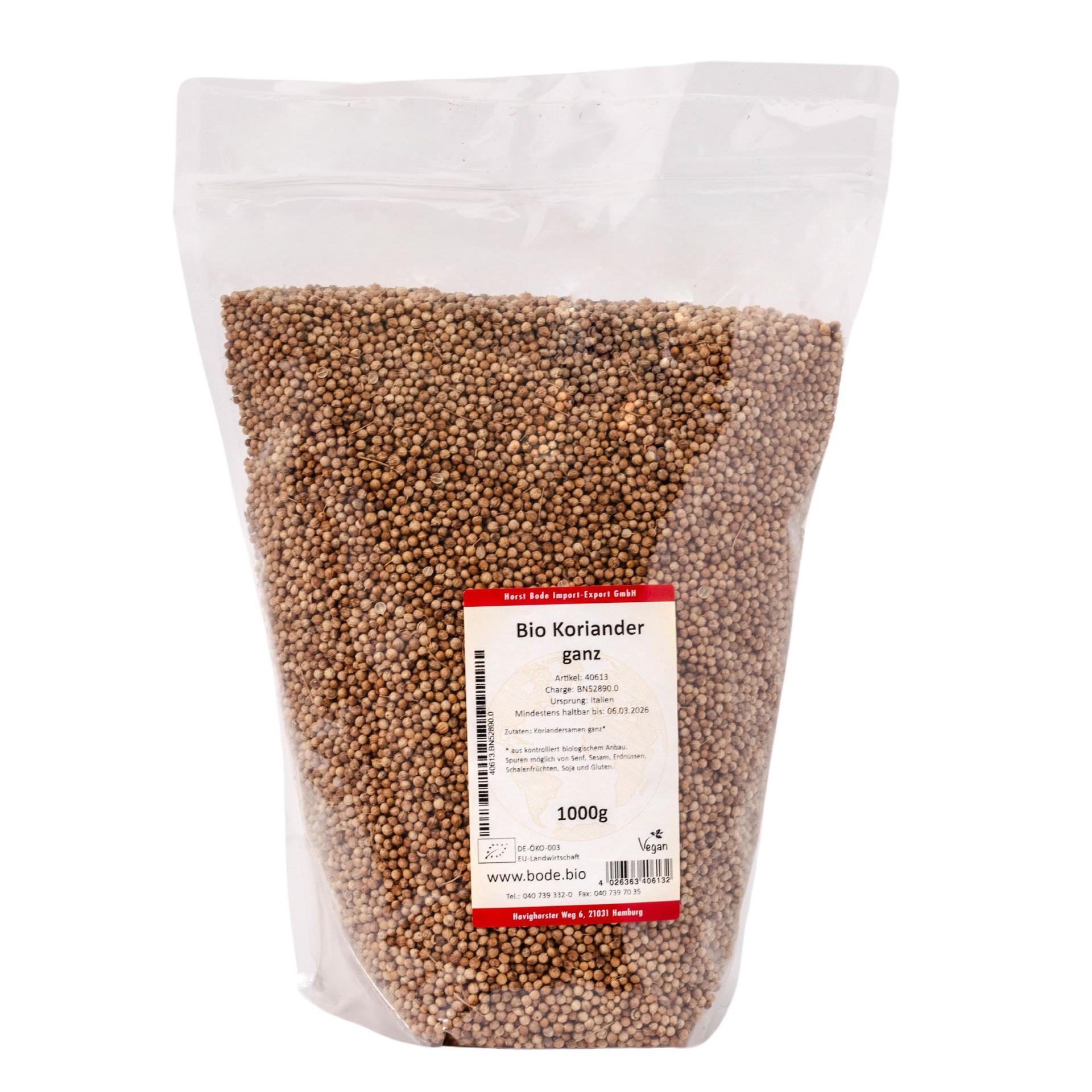 Celé koriandrové semínko bio 1kg