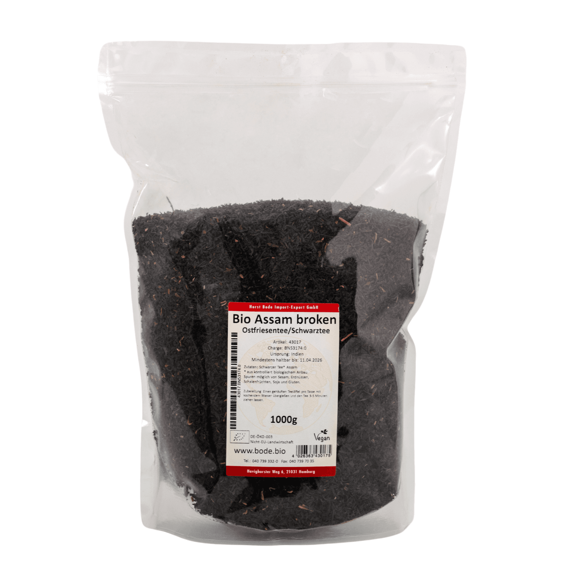 Ásámský caj drcený východofríský bio 1kg