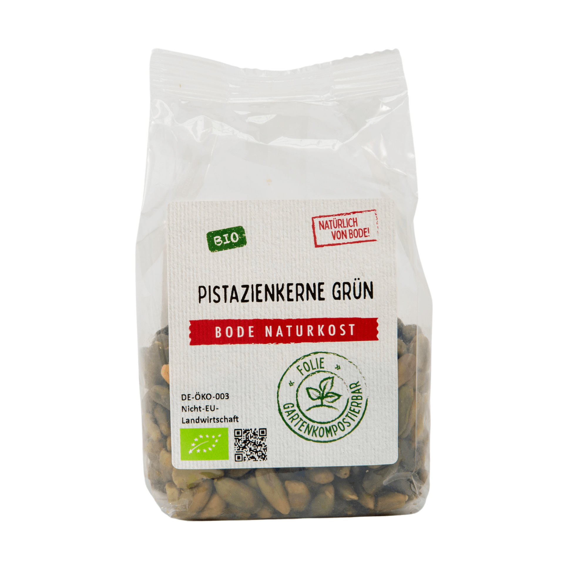 Zelená pistáciová jádra bio Premium kompostovatelný pytel 6x100g
