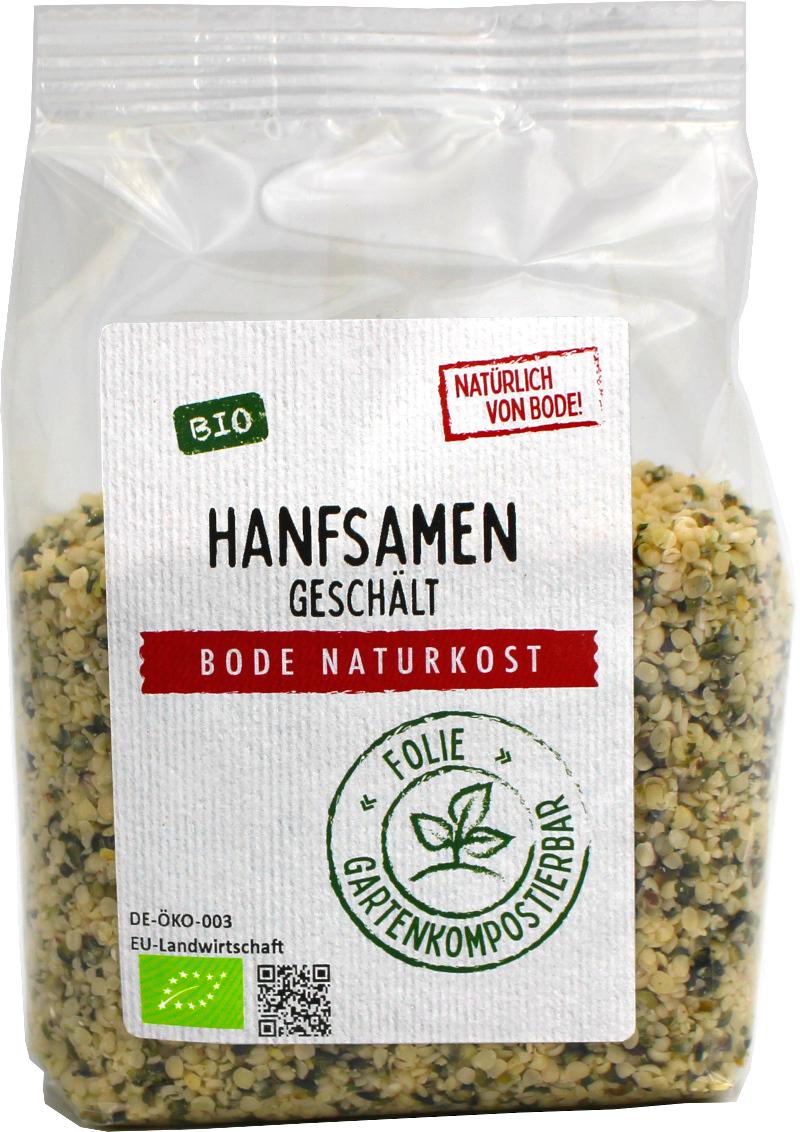 Bio konopné semínko loupané, kompostovatelný pytel 6x200g