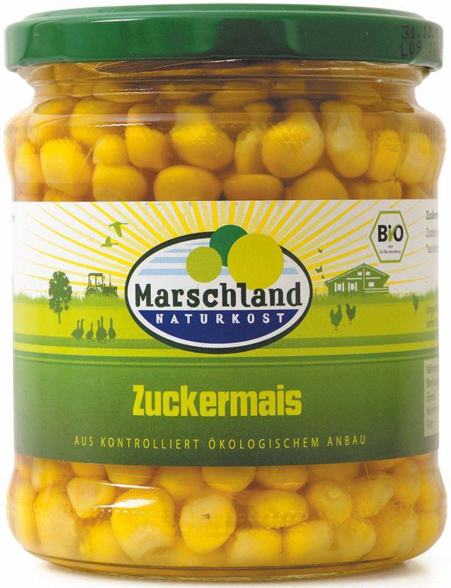 Cukrová kukurice Bio z marschlandu, objem náplne 6x330g, cistá hmotnost 6x220g