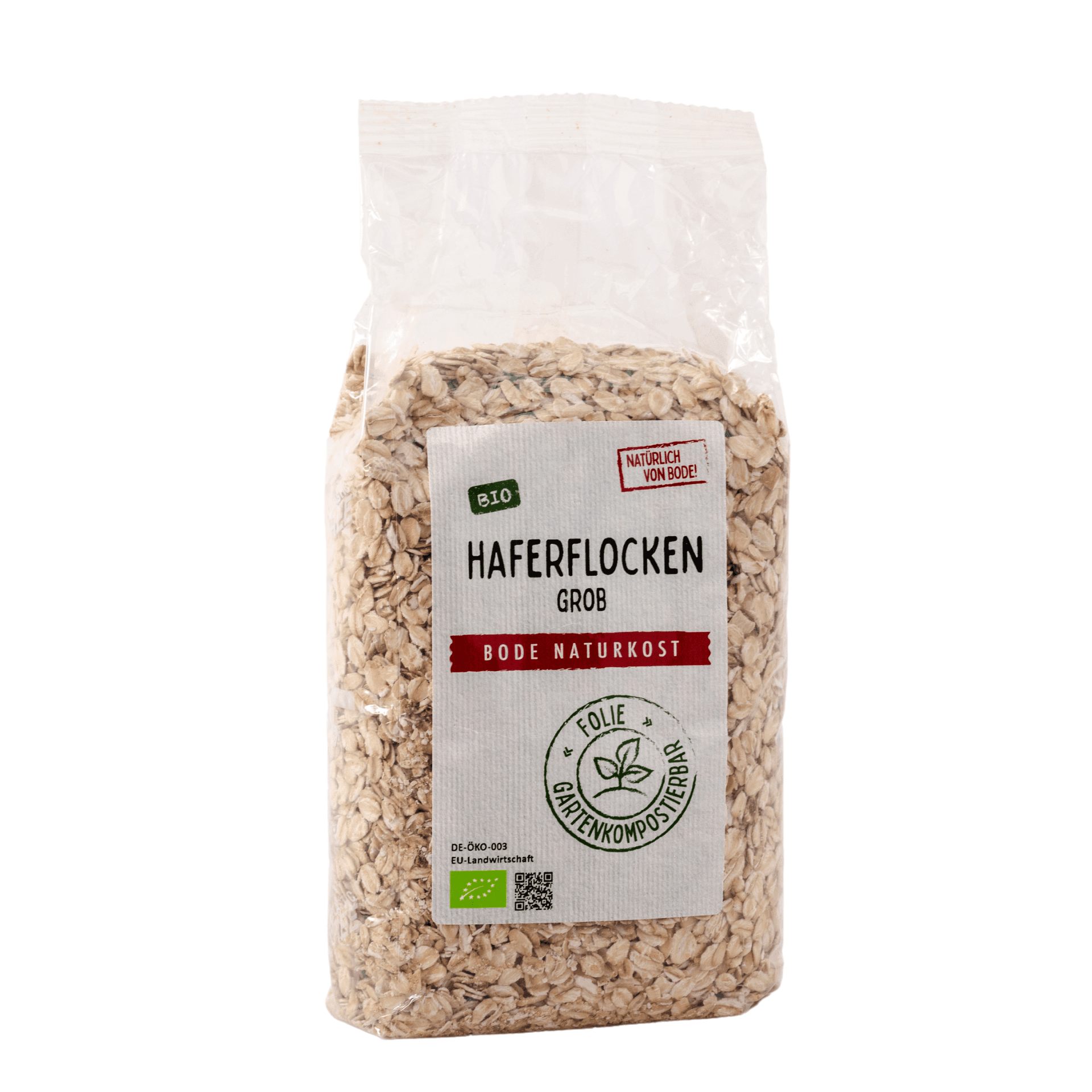 Hrubá vlocka ovsa bio, kompostovatelný pytel 6x500g