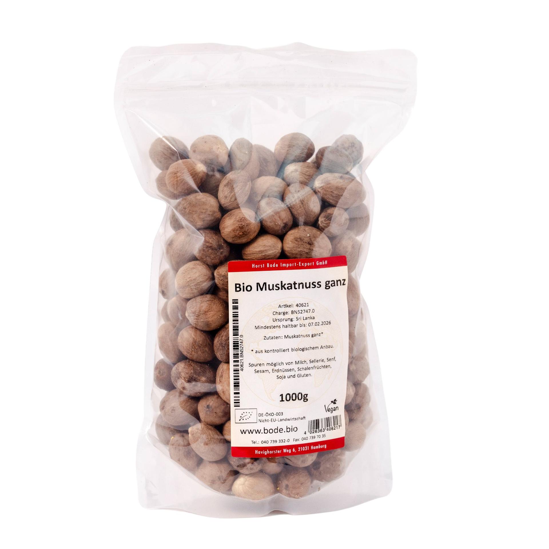 Bio celé mukátové orechy 1 kg