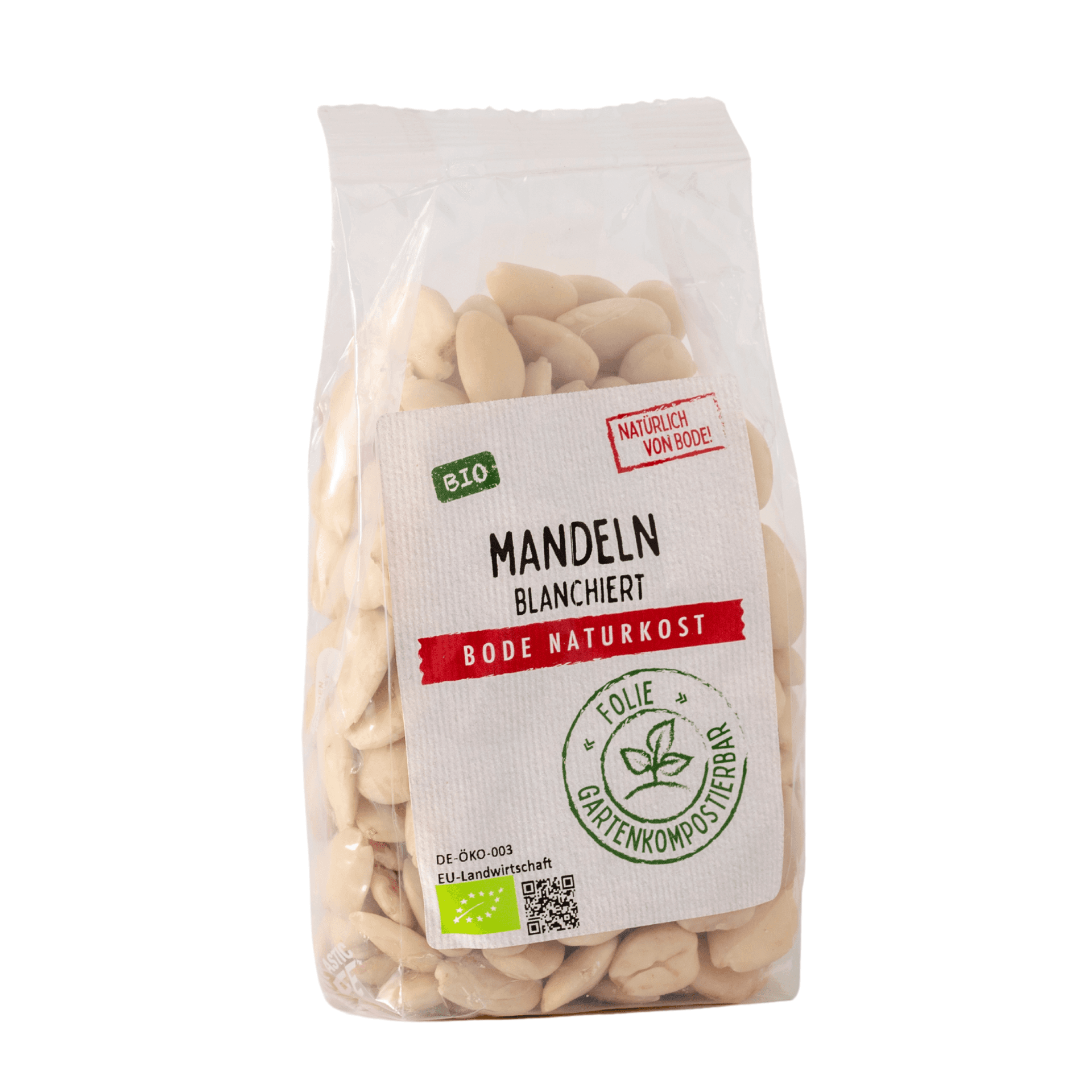 Mandle blanírované bio, kompostovatelný pytel 6x200g