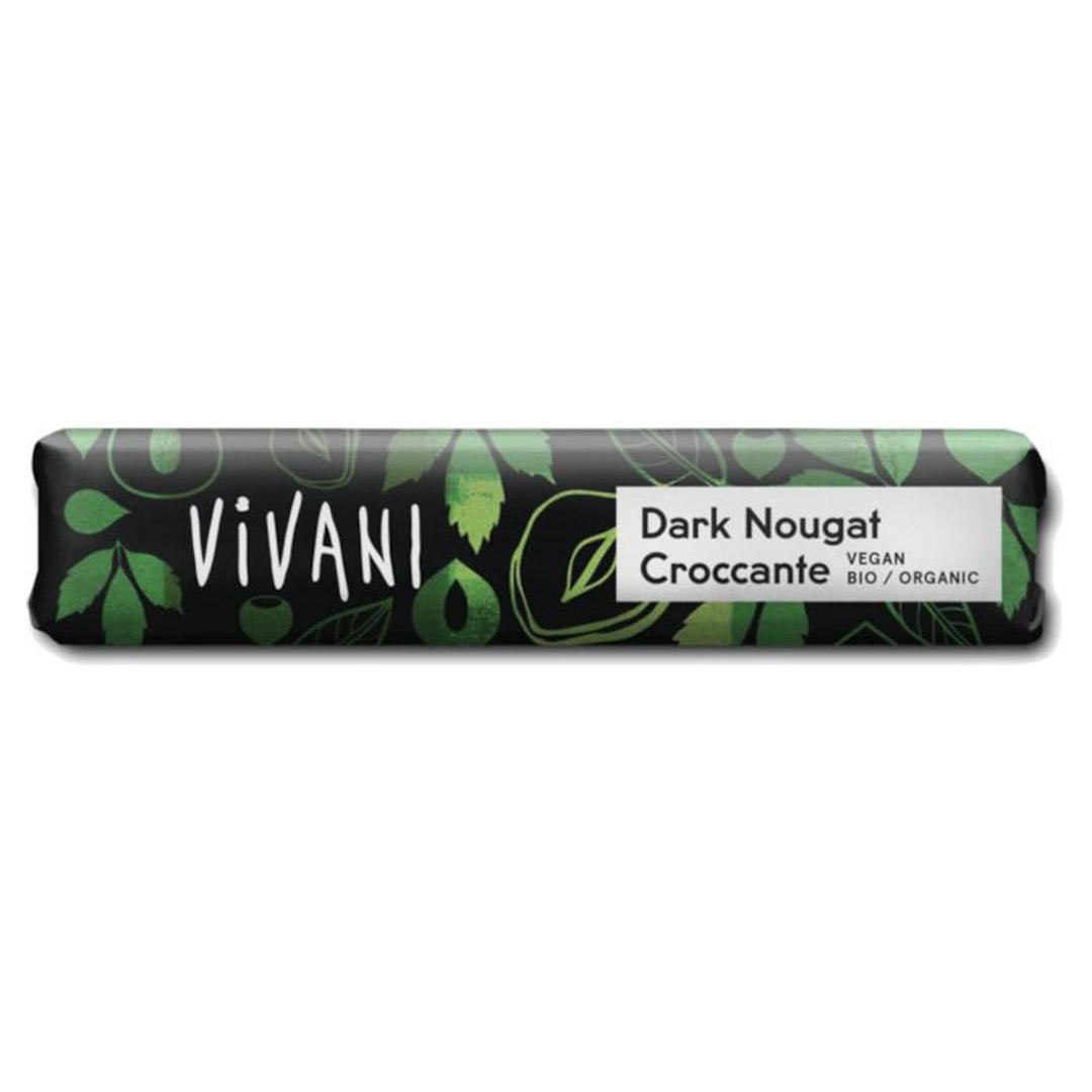 Cokoládová tycinka Dark Nougat Croccante Bio Vivani 18x35g